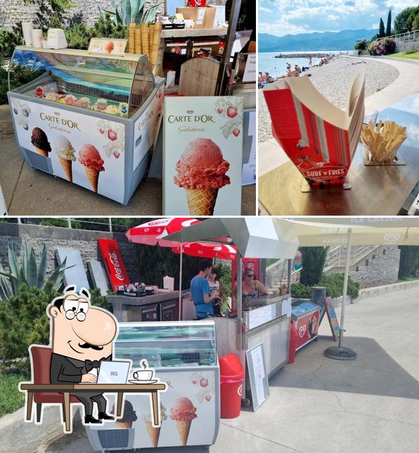 Guarda la immagine che mostra la interni e cibo di Marmota Fries&Ice