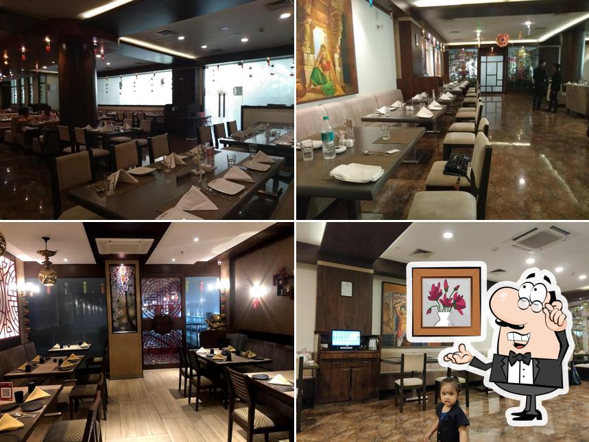 Take a seat at one of the tables at Saffron Grill