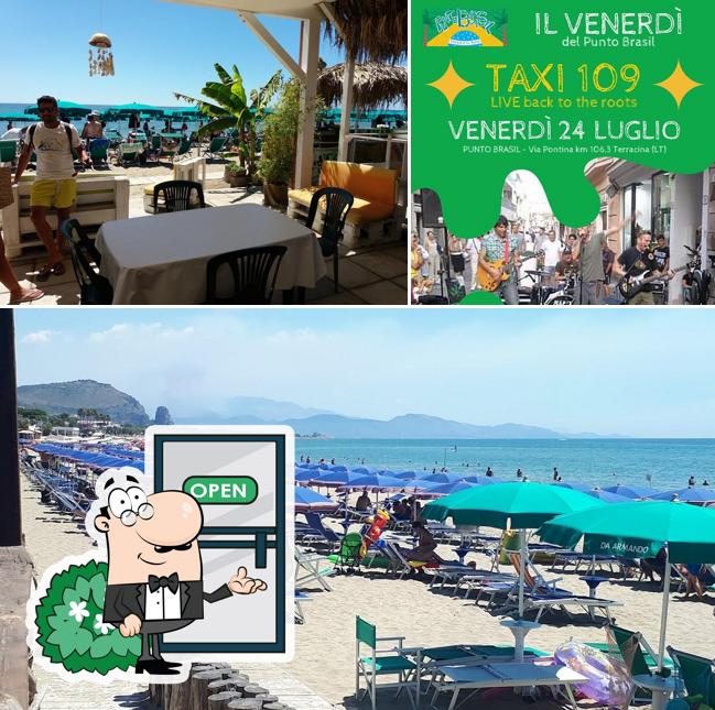 La foto della esterno e interni di Punto Brasil ristorante stabilimento balneare