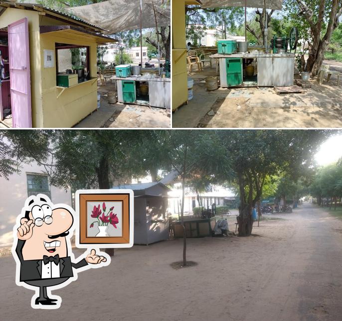 The restaurant's interior and exterior