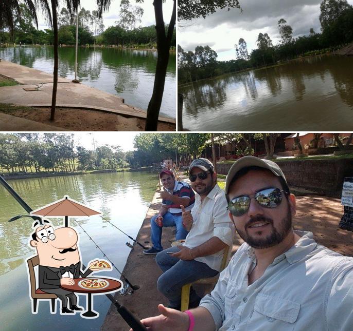 Você pode espairecer no na área externa do Estância Primavera