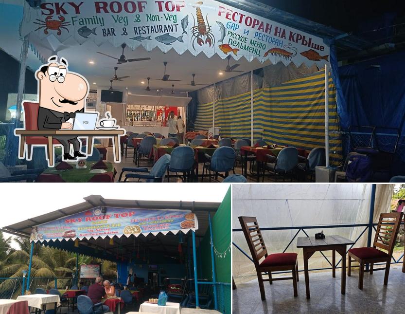 The interior of Sky Rooftop Restaurant