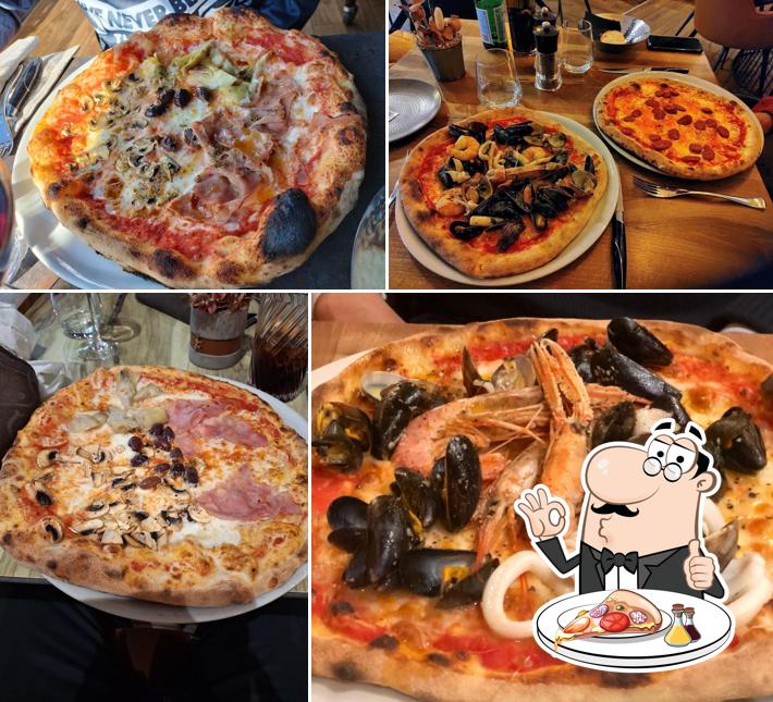 Prova una pizza a 1820 Restaurant & Cocktails Bar