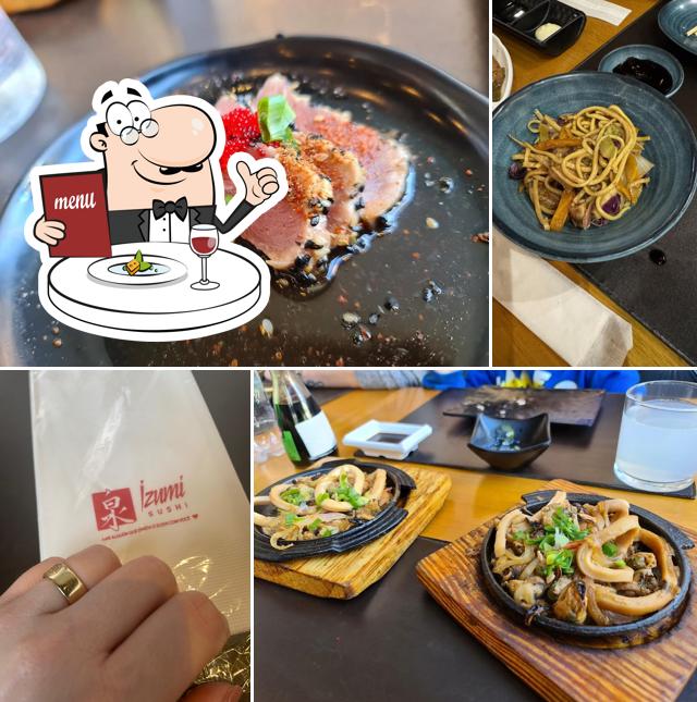 Platos en Izumi Sushi