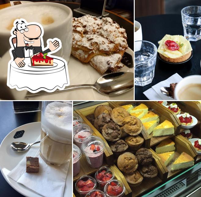 Café Oscar propone un'ampia gamma di dolci