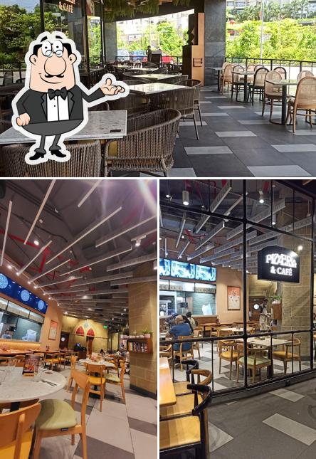 Take a seat at one of the tables at PizzaExpress