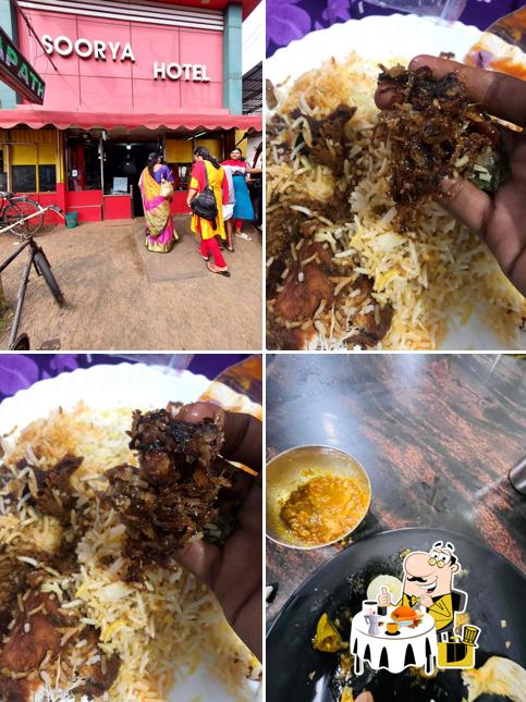 Food at Soorya Hotel Alleppey