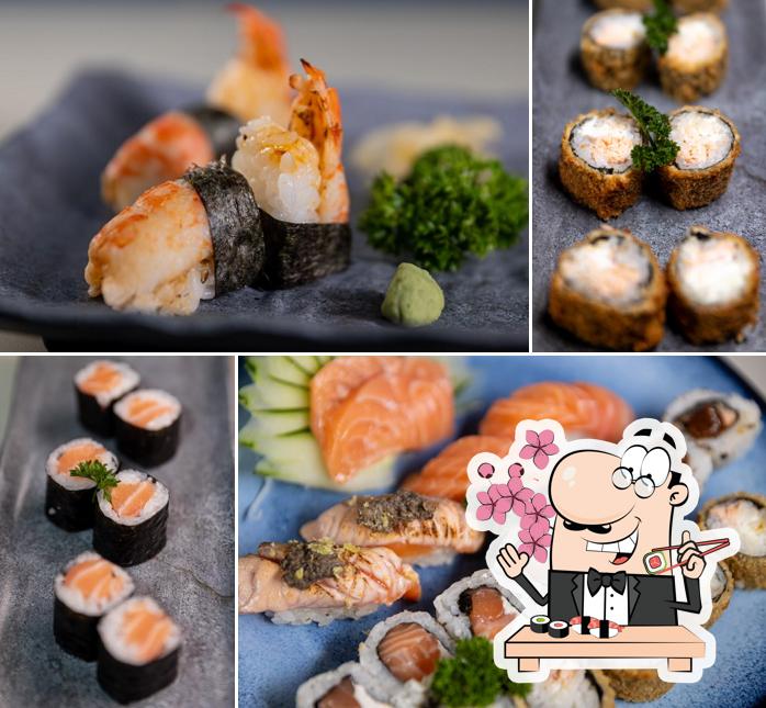 Presenteie-se com sushi no Celine Sushi Lounge