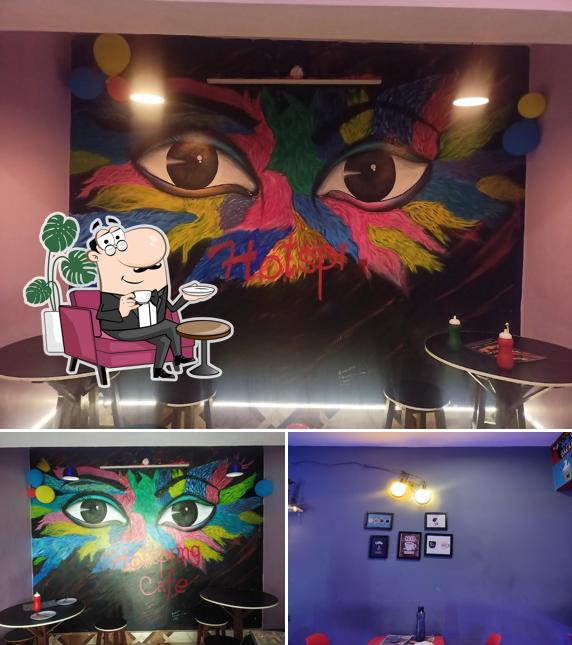 The interior of HotSpring Cafe