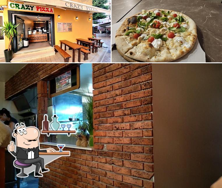 La foto di interni e cibo da Crazy Pizza