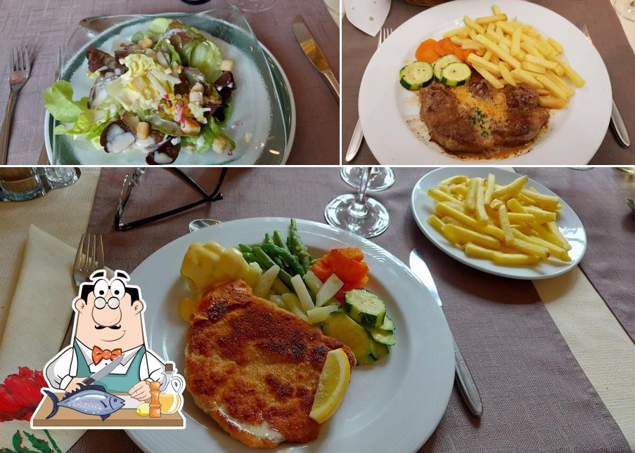 Salmone grigliato al Schweizer Küche Events Restaurant Zum Alten Schützenhaus