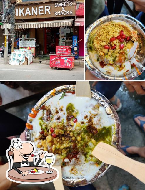 Among different things one can find food and interior at Bikaner Sweets and Bakers