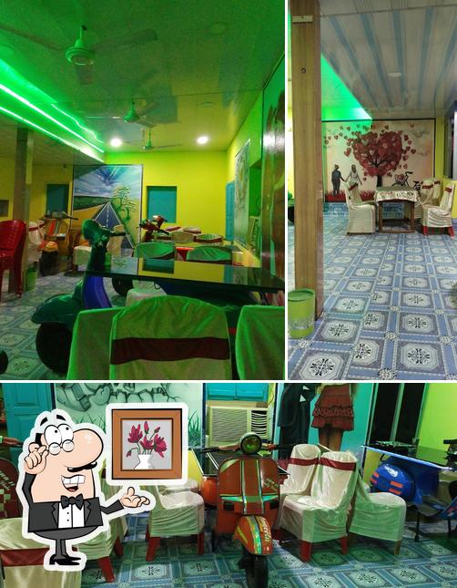 The interior of JHAji Pure Veg Dhaba