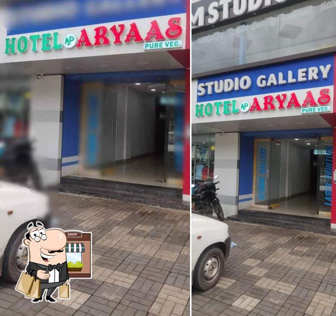The exterior of Hotel Aryaas Pure Veg