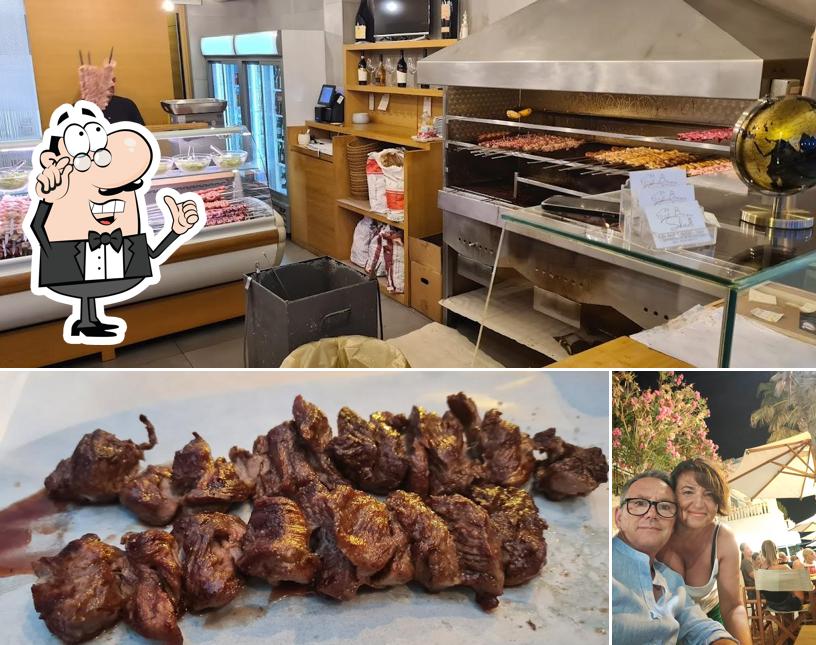 La immagine di interni e cibo da Braceria Sabatelli