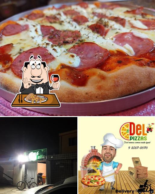 No Del pizzas, você pode pedir pizza