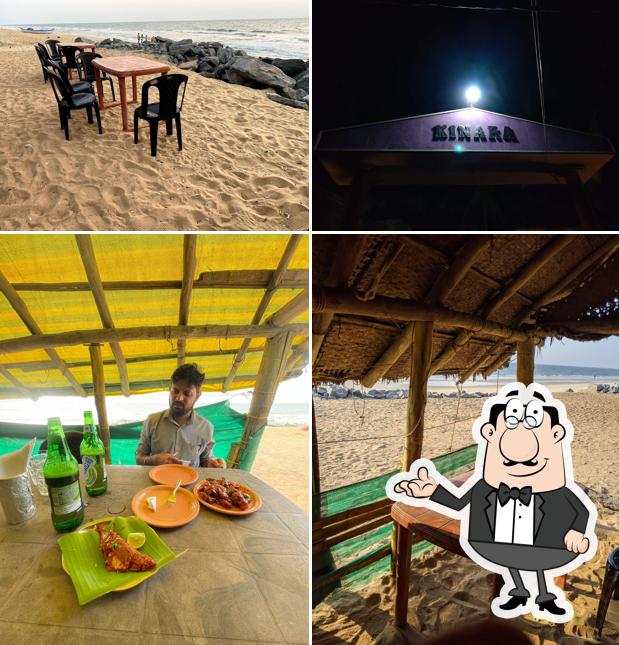 Take a seat at one of the tables at Kinara Bar and Restaurant