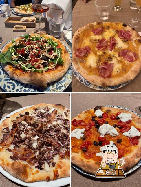 A Ristorante Mezzo Baiocco, puoi provare una bella pizza