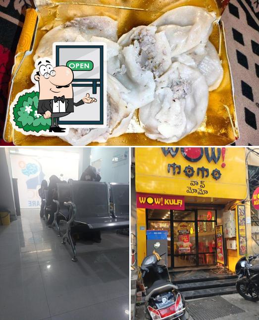 The restaurant's exterior and food