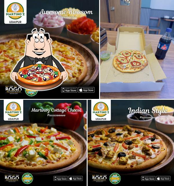 Pick pizza at Martino'z Pizza Udaipur