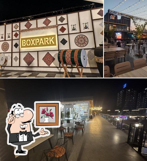 The interior of BOXPARK
