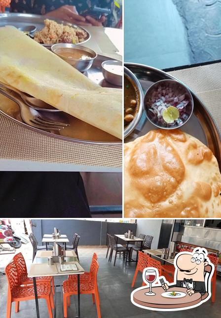 Check out the picture showing food and interior at Narayana Coffee House
