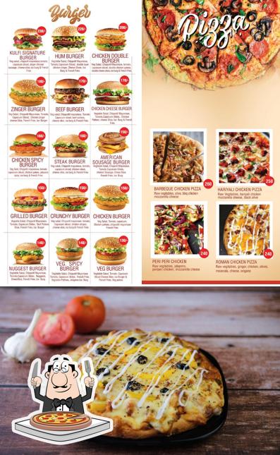 Try out pizza at Cafe Kulfi