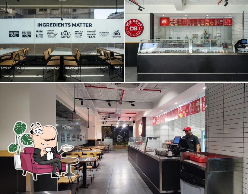 Check out how DosBros Veg Mexican Restaurant, Vijay Cross Road looks inside