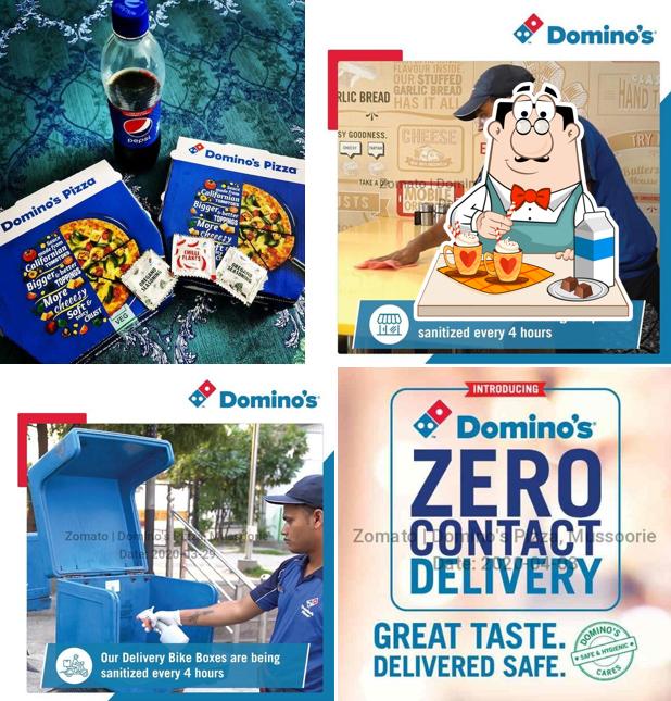 Enjoy a beverage at Domino's Pizza