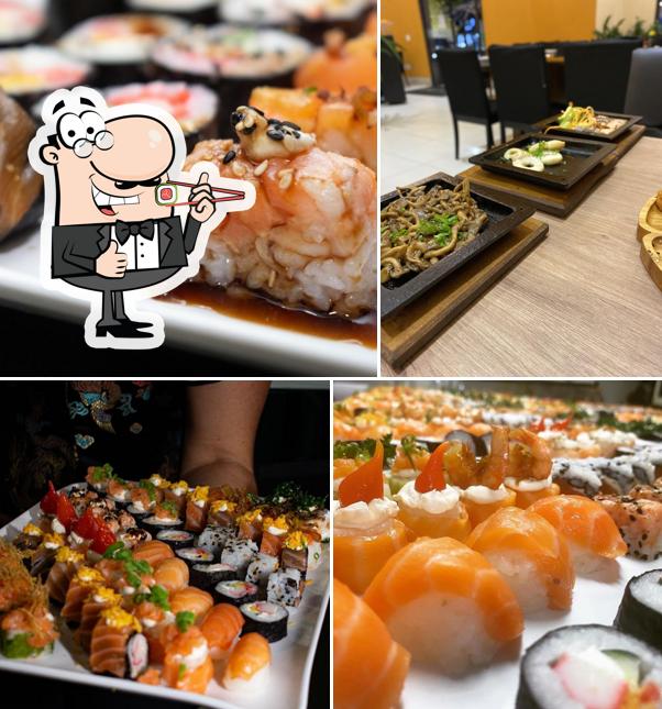 Presenteie-se com sushi no Egima Poços