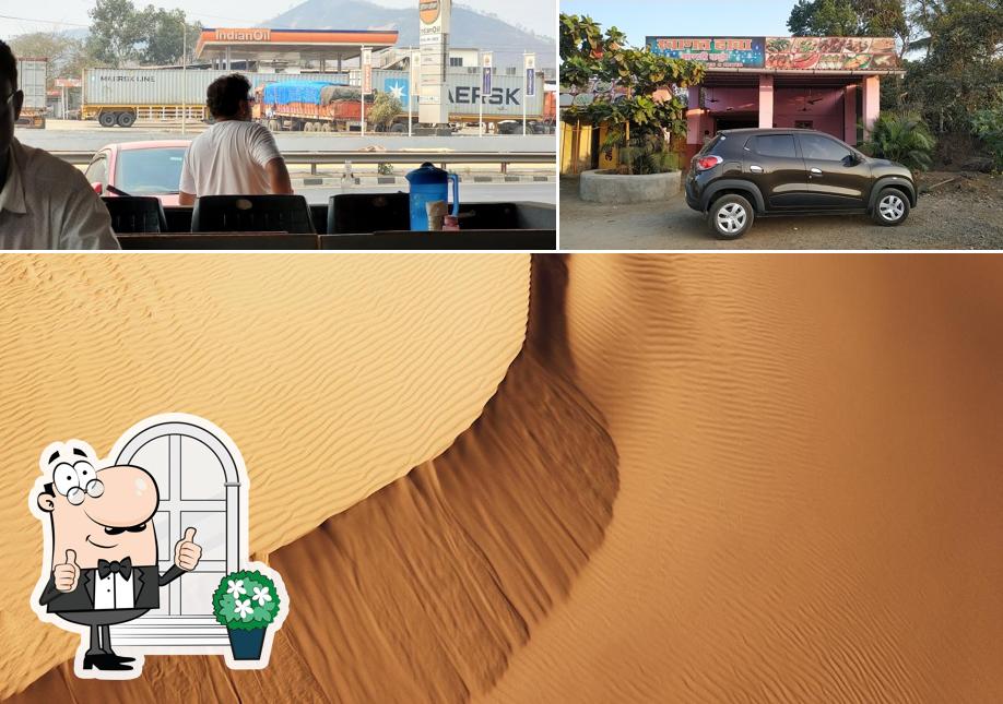 Enjoy the view at the outside area of Swagat Dhaba,Aagri katta