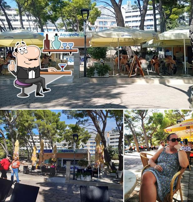 Questa è la foto che mostra la interni e esterno di Caffe bar Aquarelle