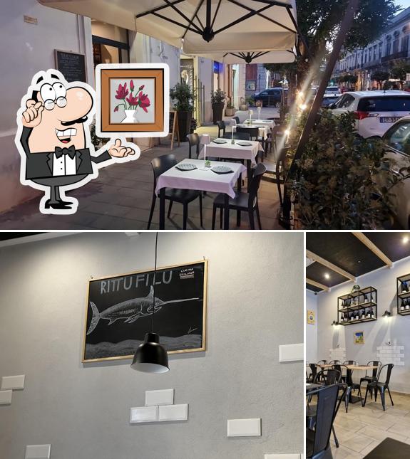 Gli interni di Rittufilu Trattoria Siracusa