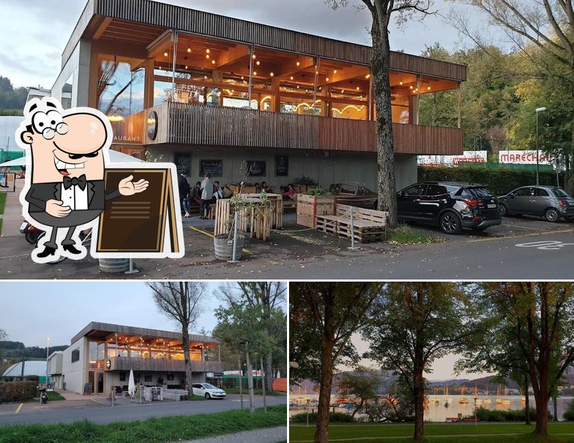 Puoi goderti l'aria fresca da seduto all'esterno di Seehaus Grill