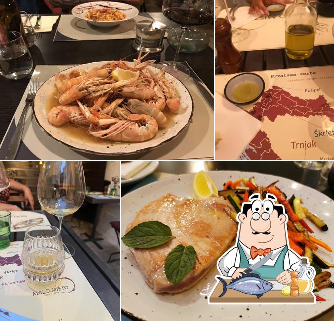 Salmone grigliato al Malo misto wine & dine