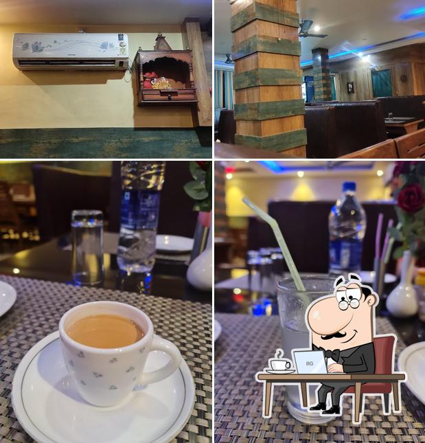 The picture of interior and drink at Van Bhojan Restaurant