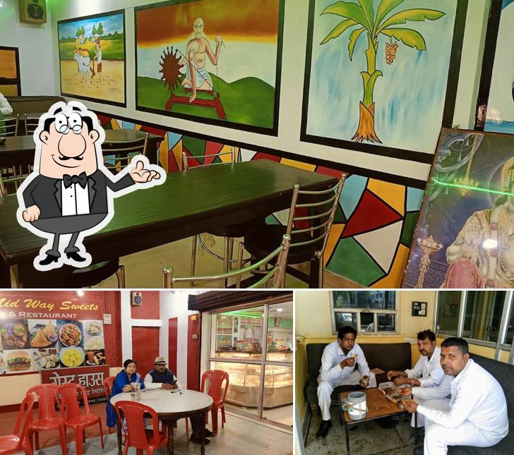 The interior of Midway Baati Chokha Restaurant