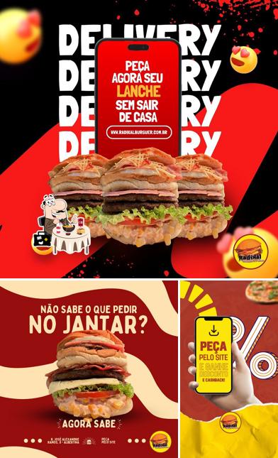 Platos en Radikal Burguer e Pizza