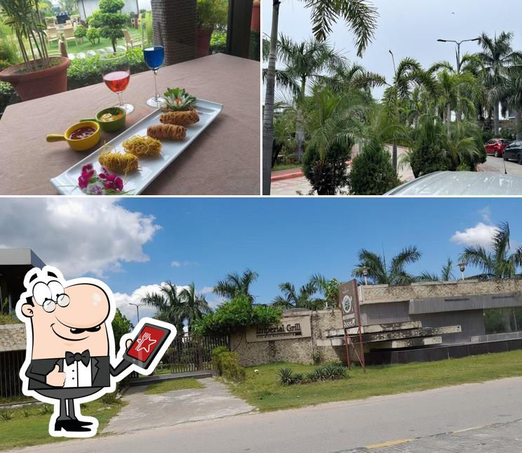 Take a look at the image depicting exterior and interior at Imperial Grill