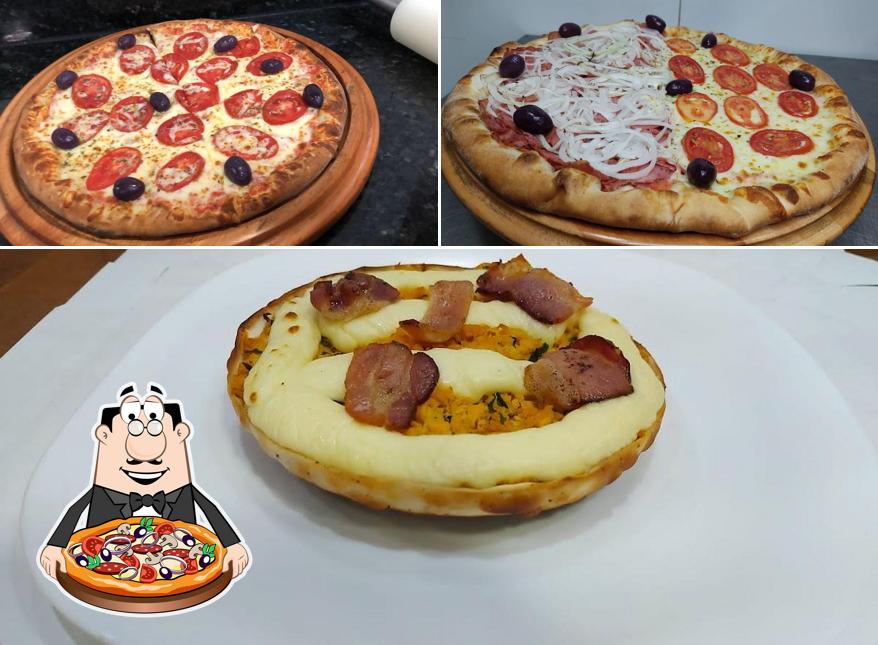 Peça diferentes variedades de pizza