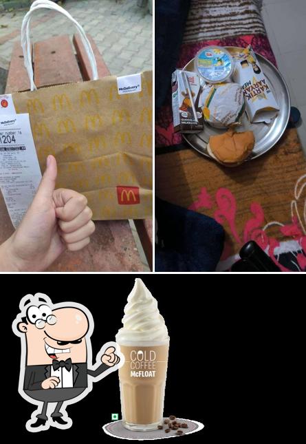 The restaurant's interior and food