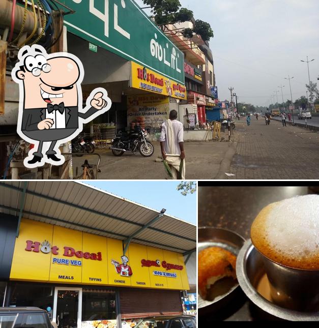 This is the image depicting exterior and beverage at Hot Dosai