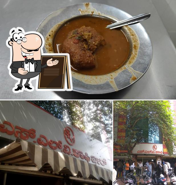 The restaurant's exterior and food