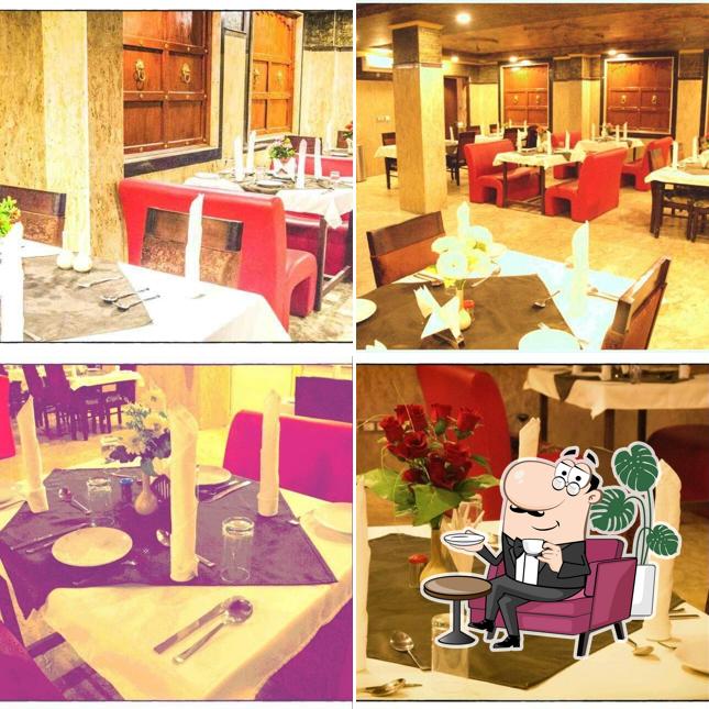 The interior of Rajwada Restaurant