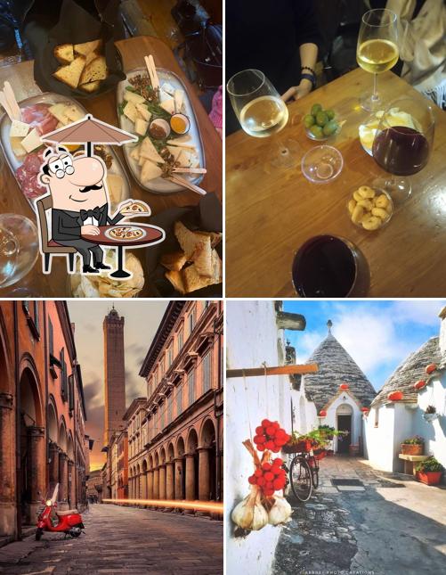 La esterno e cibo del ristorante