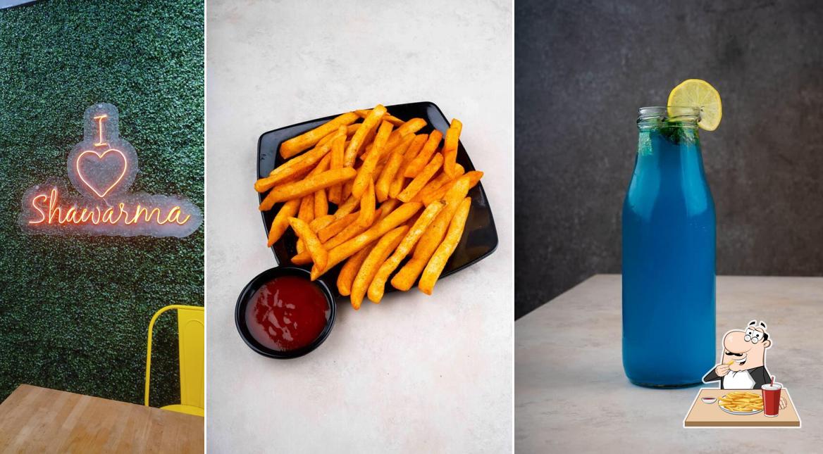 French fries at Arabian shawarma