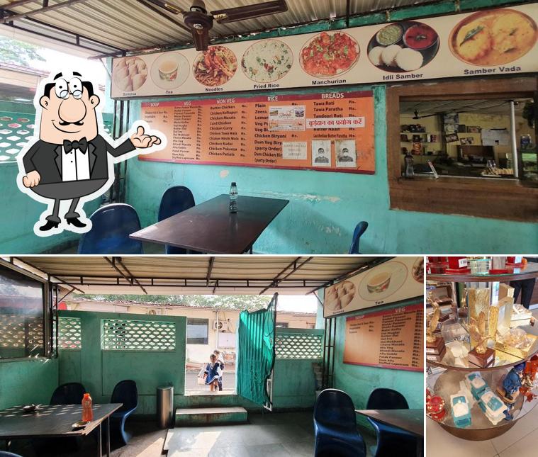 Take a look at the image depicting interior and food at Chakra CSD Canteen