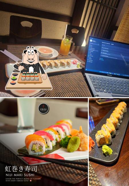 Sushi rolls are served at EBISU Fine Japanese Cuisine