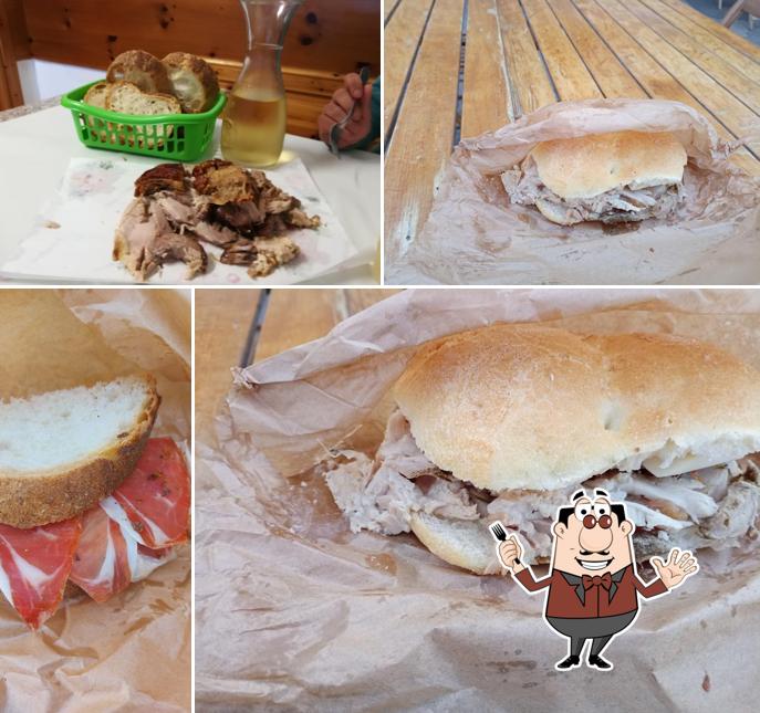 Panino con maiale stirato al Porchetta da Enzo