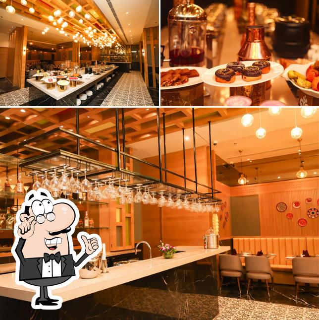 The picture of interior and food at Pinxx